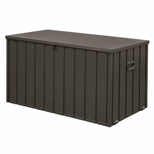 Coffre de rangement en acier pour extérieur 120x60x63 cm Gris