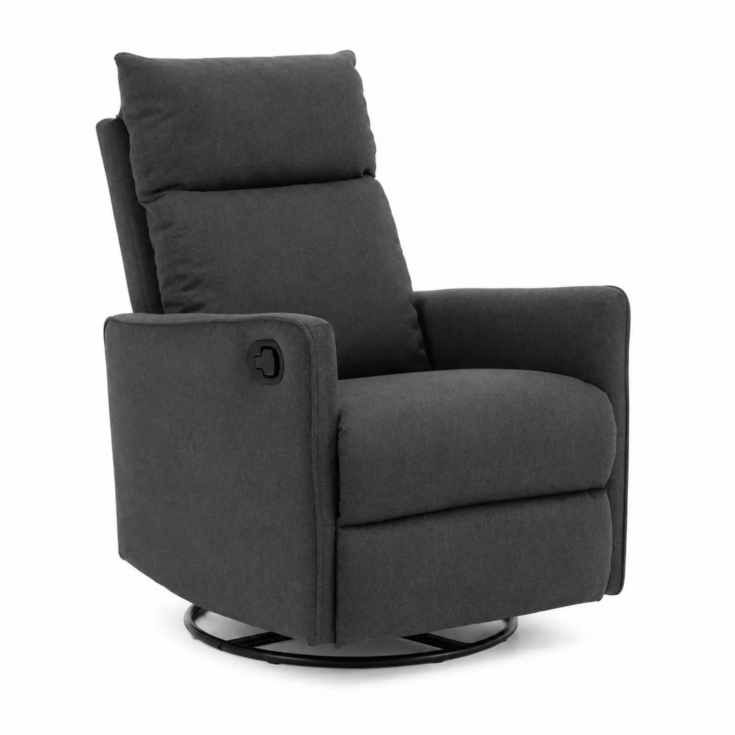 Fauteuil inclinable pivotant en tissu gris foncé
