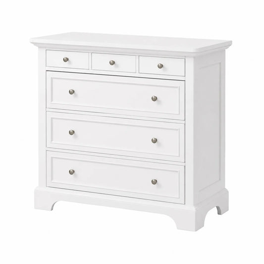 Commode en Bois Blanc avec 5 Tiroirs