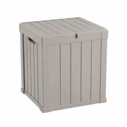 Coffre de rangement en plastique polypropylène beige 57x44x55 cm