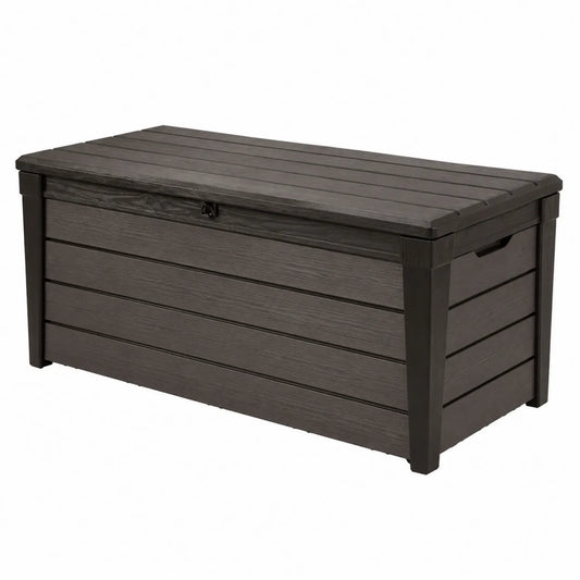 Coffre de rangement en plastique Gris Anthracite 117x45x57 cm